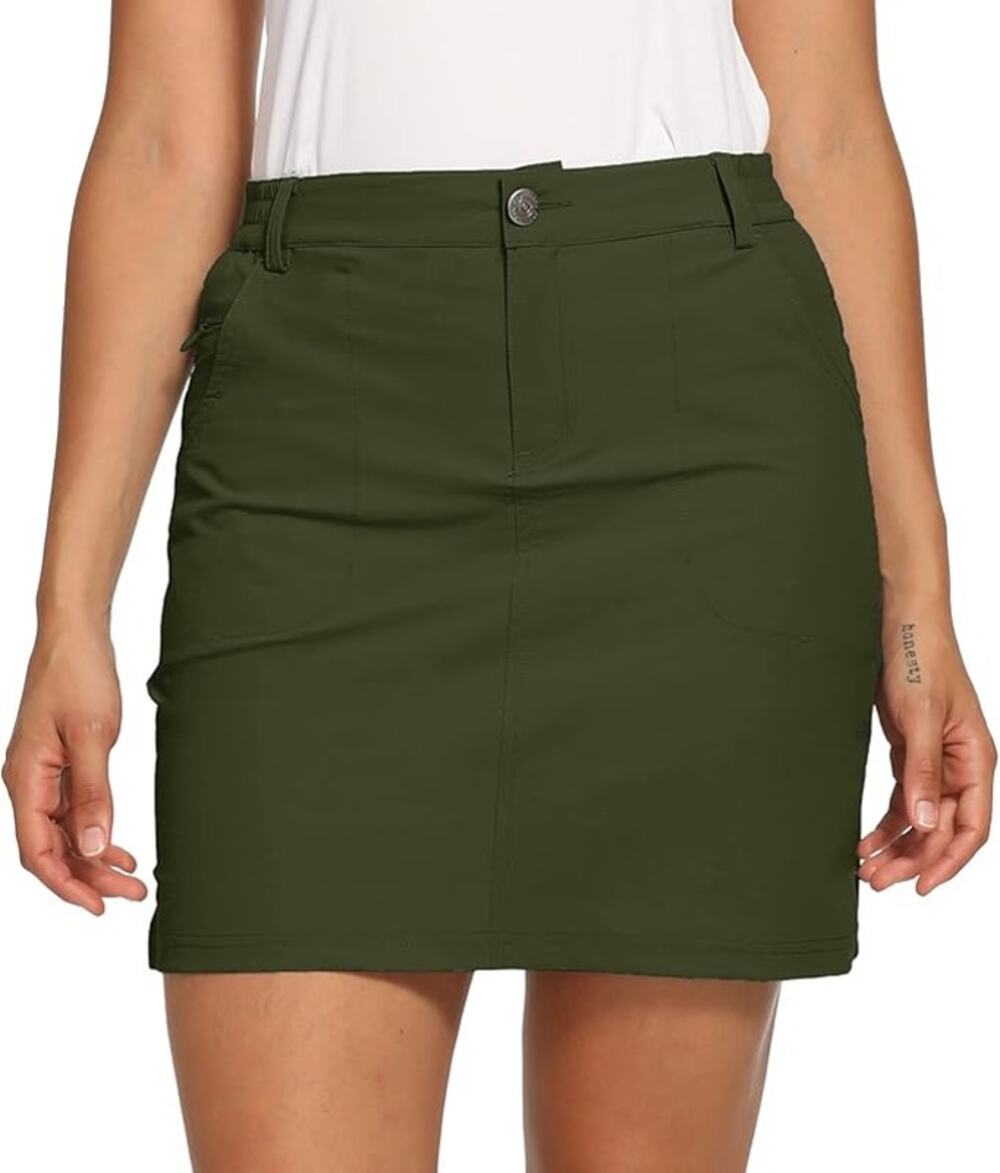 CQC Women's Outdoor Sports UPF 50+ Skort, Athletic Trail Hiking Golf Skirt Sz M
